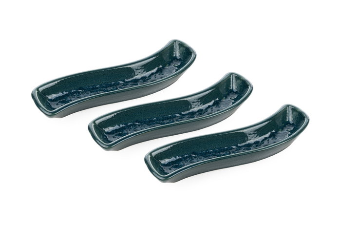 Hermia Juego de 3 Cuencos de Cerámica Verde de 18 cm